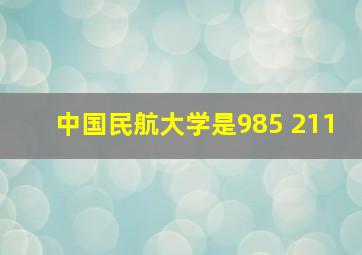 中国民航大学是985 211